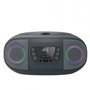 Fonestar Radio CD Boombox Portátil con Bluetooth, FM, USB/MP3, Entrada Aux, Salida Auriculares y Efectos Luminosos - Gris